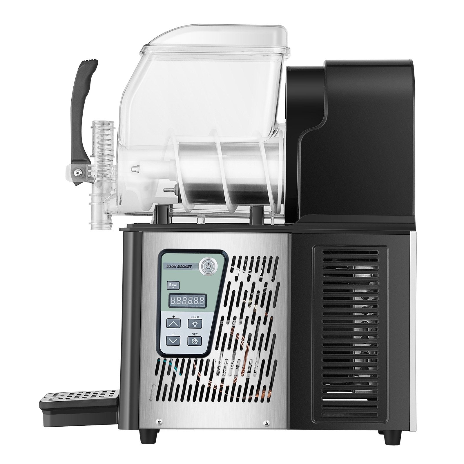 Commercial Slushy Machine, 4L Single Tank Frozen Drink Machine, 16 Cups Stainless Steel Margarita Smoothie Frozen Drink Maker, Slushie Maker for Home Party Restaurants Cafe Bars