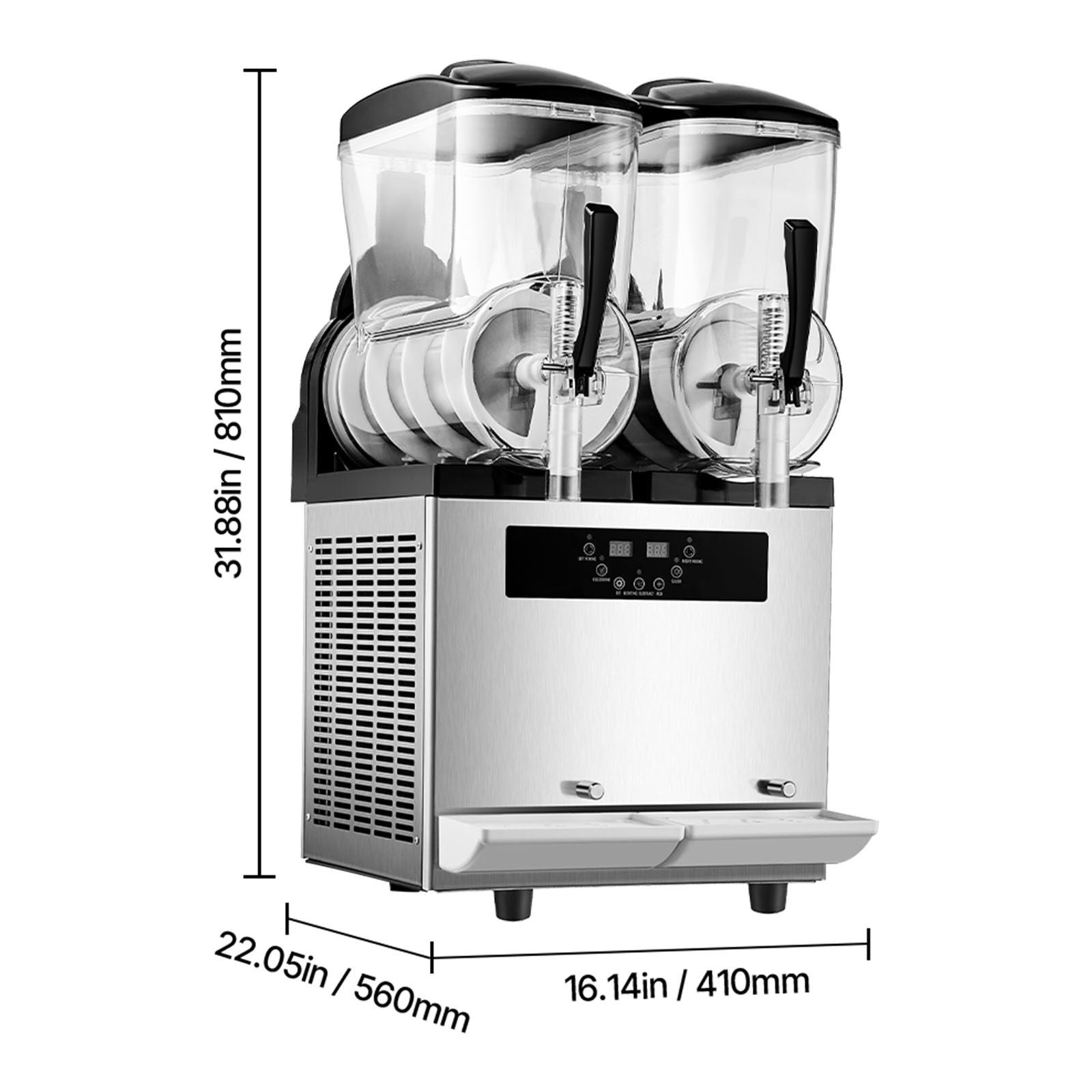 12Lx2 Tank Commercial Slushy Machine Margarita Smoothie Frozen Drink Maker
