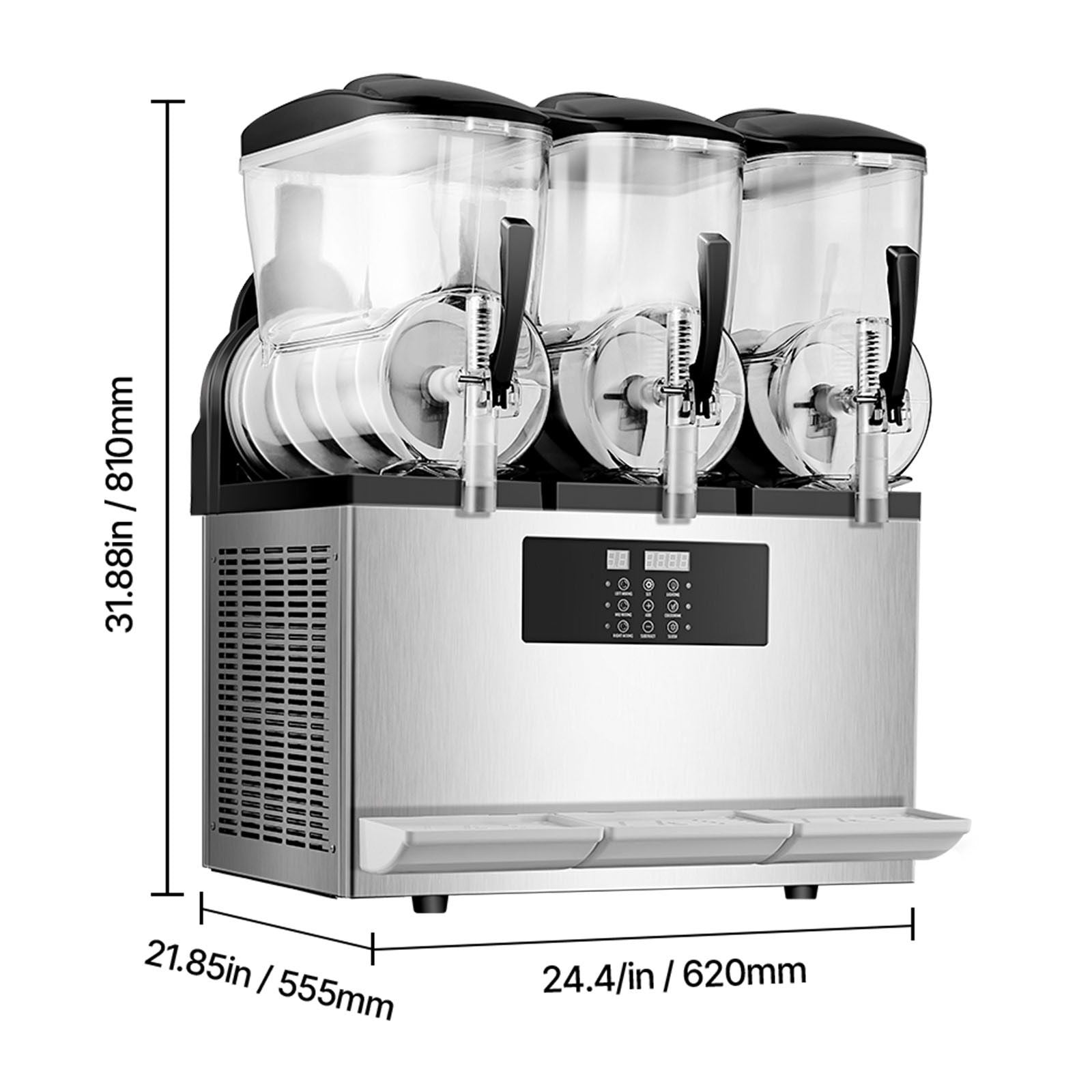 12Lx3 Tank Commercial Slushy Machine Margarita Smoothie Frozen Drink Maker