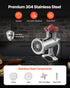 Heavy Duty Meat Grinder Manual Sausage Filler Stainless Steel with Clamp