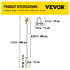J Hook Chain, 2PCS 8 mm x 300 cm G80 Long Shank J Hook Tow Chain with RTJ Cluster Hook & Grab Hook, 2448 kg Working Load, Heavy Duty Transport Truck Chain for Wrecker Recovery Trailer Towing