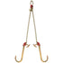 V Bridle Chain, 5/16 in x 2 ft Tow Chain Bridle, Grade 80 V-Bridle Transport Chain, 9260 Lbs Break Strength with TJ Hooks & Grab Hooks, Heavy Duty Pear Link Connector and Chain Shorteners