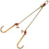 V Bridle Chain, 5/16 in x 2 ft Tow Chain Bridle, Grade 80 V-Bridle Transport Chain, 9260 Lbs Break Strength with TJ Hooks & Grab Hooks, Heavy Duty Pear Link Connector and Chain Shorteners