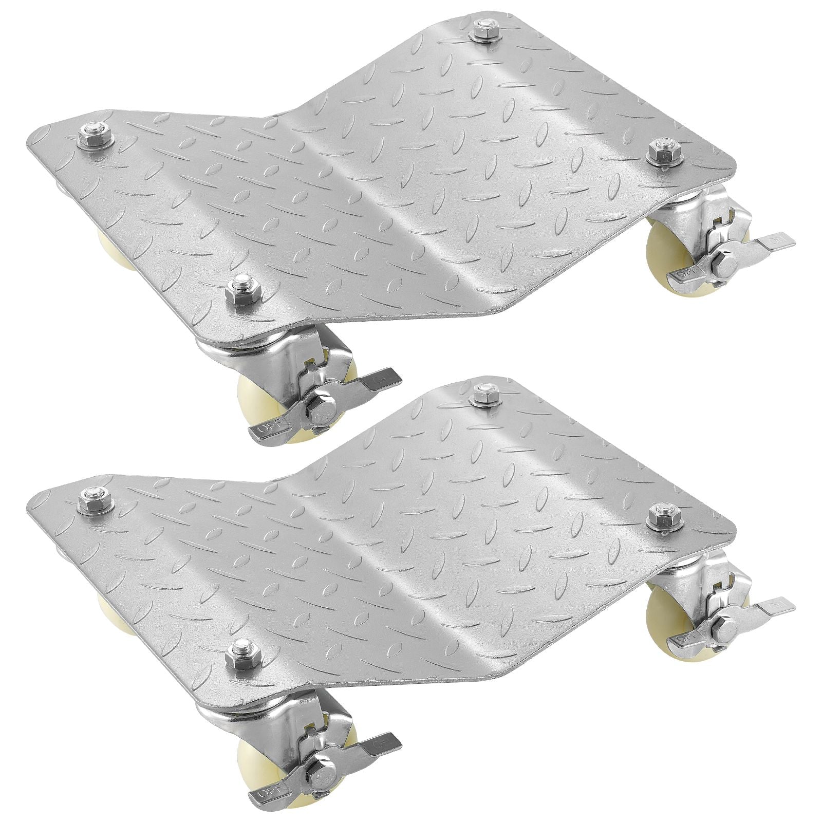 2 Pack Tire Wheel Dollies 2200lb Car Skates 12x16in Steel Vehicle Dolly