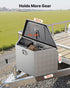 Trailer Tongue Box, 838 x 483 x 457 mm Aluminum Trailer Tongue Tool Box, Heavy Duty Storage Organizer with Lock & Keys, Utility Tool Chest for Pickup Truck Bed, RV, SUV, Off-Road Vehicle, Silver