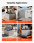 Trailer Tongue Box, 838 x 483 x 457 mm Aluminum Trailer Tongue Tool Box, Heavy Duty Storage Organizer with Lock & Keys, Utility Tool Chest for Pickup Truck Bed, RV, SUV, Off-Road Vehicle, Silver
