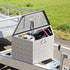 Trailer Tongue Box, 838 x 483 x 457 mm Aluminum Trailer Tongue Tool Box, Heavy Duty Storage Organizer with Lock & Keys, Utility Tool Chest for Pickup Truck Bed, RV, SUV, Off-Road Vehicle, Silver
