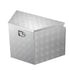 Trailer Tongue Box, 838 x 483 x 457 mm Aluminum Trailer Tongue Tool Box, Heavy Duty Storage Organizer with Lock & Keys, Utility Tool Chest for Pickup Truck Bed, RV, SUV, Off-Road Vehicle, Silver