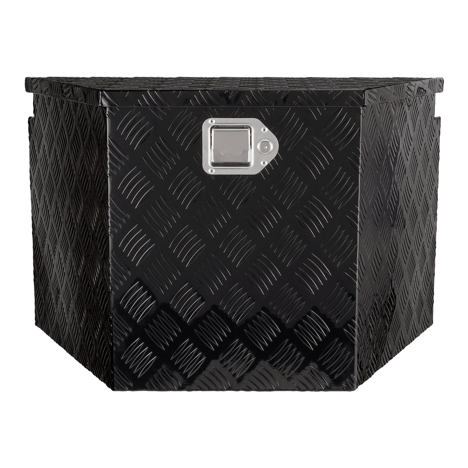 Trailer Tongue Box, Aluminum Alloy Diamond Plate Tongue Box Tool Chest, Heavy Duty Trailer Box Storage with Lock and Keys, for Pickup Truck, RV, Trailer, 737 x 410 x 460 mm/29x16.5x18inch