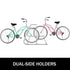 10 Bike Floor Rack Heavy Duty Steel Bicycle Storage Stand Dual-Sided 59 Inch
