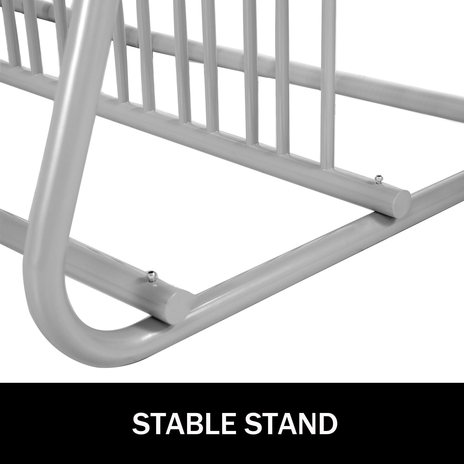 10 Bike Floor Rack Heavy Duty Steel Bicycle Storage Stand Dual-Sided 59 Inch