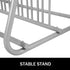 10 Bike Floor Rack Heavy Duty Steel Bicycle Storage Stand Dual-Sided 59 Inch