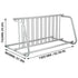 10 Bike Floor Rack Heavy Duty Steel Bicycle Storage Stand Dual-Sided 59 Inch