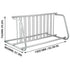 10 Holders Floor Bike Rack, 59" Length All-Steel Grid Bike Rack, 10-Bike Capacity Dual-Side Storage Stand for Garages Streets Yards Bike Events