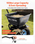 Lawn Spreader, 100LBS Capacity, Walk-Behind Push Spreader, 0-9.8ft Spreading Width, 13 in All Terrain Pneumatic Tires, Fertilizer Spreaders with Hopper Grate, for Seed Salt Ice Melt
