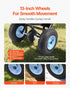 Lawn Spreader, 100LBS Capacity, Walk-Behind Push Spreader, 0-9.8ft Spreading Width, 13 in All Terrain Pneumatic Tires, Fertilizer Spreaders with Hopper Grate, for Seed Salt Ice Melt