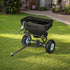 Tow Behind Broadcast Spreader, 130LBS Capacity, Tow/Push Garden Spreader with 13 in Tires, 30 Adjustable Setting & 9.8 ft Spreading Width, Lawn Spreaders for Seed, Fertilizer, Salt, Ice Melt