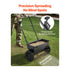 Walk-Behind Push Spreader, 22.6 kg Capacity, Drop Spreader with Hopper Grate, 18 in Spreading Width & 30 Settings, 10 in All Terrain Tires, Garden & Lawn Spreaders for Seed, Fertilizer