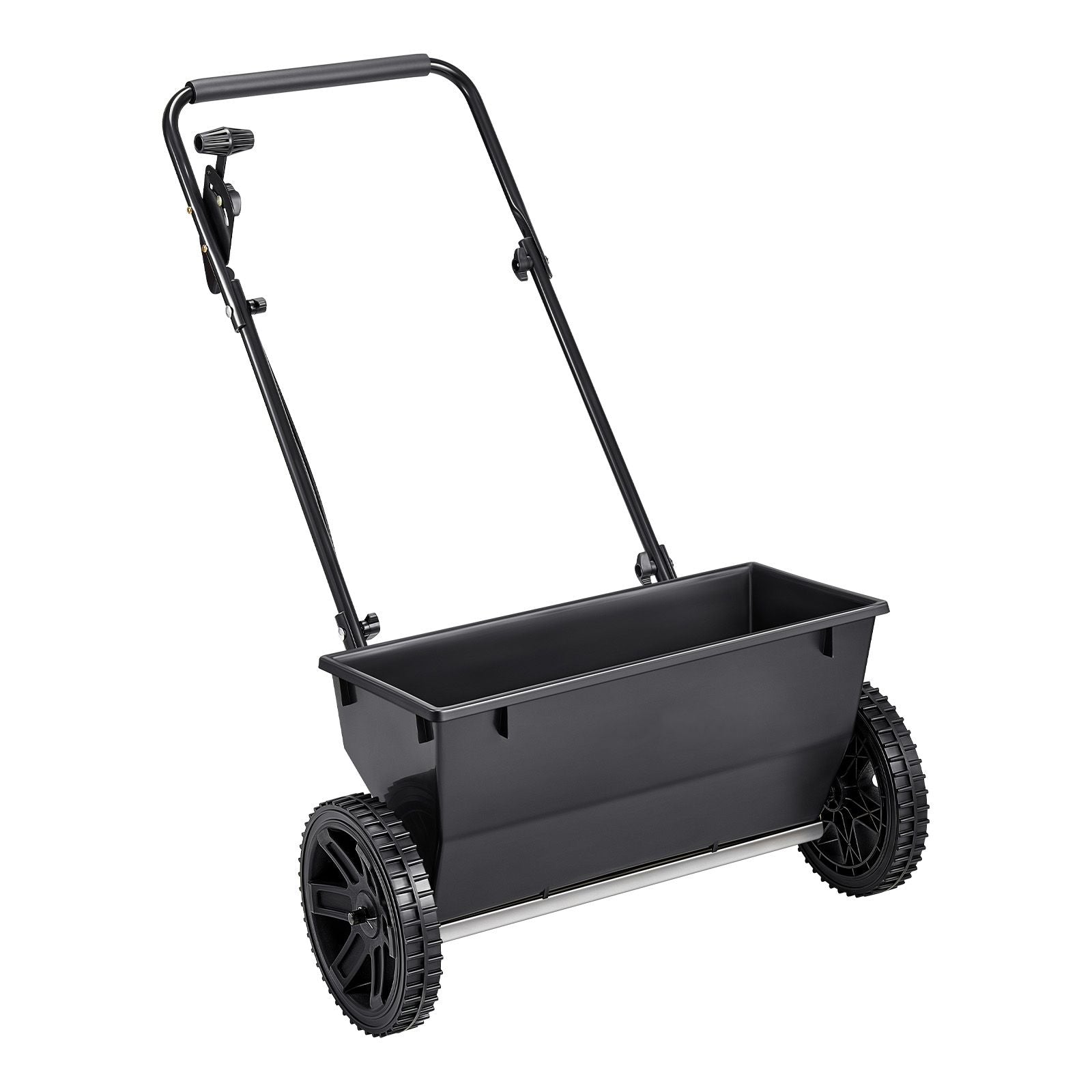 Walk-Behind Push Spreader, 22.6 kg Capacity, Drop Spreader with Hopper Grate, 18 in Spreading Width & 30 Settings, 10 in All Terrain Tires, Garden & Lawn Spreaders for Seed, Fertilizer