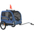 45kg Dog Bike Trailer Pet Bicycle Carrier Foldable Cart with Reflectors