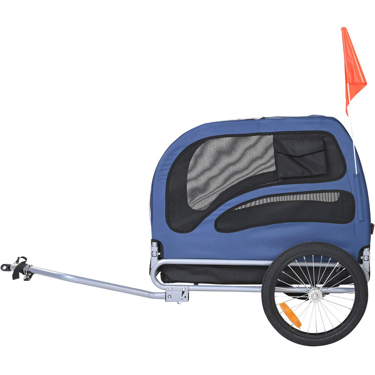 45kg Dog Bike Trailer Pet Bicycle Carrier Foldable Cart with Reflectors