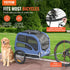Dog Bike Trailer, Supports up to 45 kg, Pet Cart Bicycle Carrier, Easy Folding Frame with Quick Release Wheels, Universal Bicycle Coupler, Reflectors, Flag, Collapsible to Store, Blue/Black