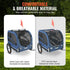 Dog Bike Trailer, Supports up to 45 kg, Pet Cart Bicycle Carrier, Easy Folding Frame with Quick Release Wheels, Universal Bicycle Coupler, Reflectors, Flag, Collapsible to Store, Blue/Black
