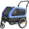 Dog Bike Trailer, Supports up to 40 kg, 2-in-1 Pet Stroller Cart Bicycle Carrier for Small & Large Dogs, Easy Folding Frame with Quick Release Wheel, Universal Bicycle Coupler, Internal Leash