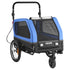 Dog Bike Trailer, Supports up to 40 kg, 2-in-1 Pet Stroller Cart Bicycle Carrier for Small & Large Dogs, Easy Folding Frame with Quick Release Wheel, Universal Bicycle Coupler, Internal Leash
