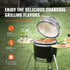 Portable Charcoal Grill, Propane Gas Grills with Cover and Cart, Heavy Duty Stainless Steel BBQ Grill, Mini Smoker for Outdoor Cooking, Barbecue Camping, Picnic, and Backyard, Black