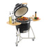 Portable Charcoal Grill, Propane Gas Grills with Cover and Cart, Heavy Duty Stainless Steel BBQ Grill, Mini Smoker for Outdoor Cooking, Barbecue Camping, Picnic, and Backyard, Black