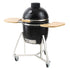 Portable Charcoal Grill, Propane Gas Grills with Cover and Cart, Heavy Duty Stainless Steel BBQ Grill, Mini Smoker for Outdoor Cooking, Barbecue Camping, Picnic, and Backyard, Black