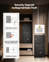 3.6 Cubic Feet Drop Safe, Large Capacity Front Drop Slot Safe Box with Digital Keypad, Heavy Duty 3 Tiers Cash Depository Box with Spare Keys for Cash, Bank Slip, Jewelry, Document, Bill, Black