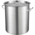 Stainless Steel Stockpot, 42 Quart Large Cooking Pots, Multipurpose Cookware Sauce Pot with Lid & Handle, Heavy Duty Commercial Grade Stock Pot, Sanding Treatment, for Large Groups Events Silver