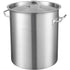 Stainless Steel Stockpot, 42 Quart Large Cooking Pots, Multipurpose Cookware Sauce Pot with Lid & Handle, Heavy Duty Commercial Grade Stock Pot, Sanding Treatment, for Large Groups Events Silver