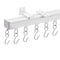 Ceiling Curtain Track Set 5.9 FT/1.8 Meter_oom Divider with Hooks White