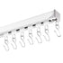 Ceiling Curtain Track Set 5.9 FT/1.8 Meter_oom Divider with Hooks White
