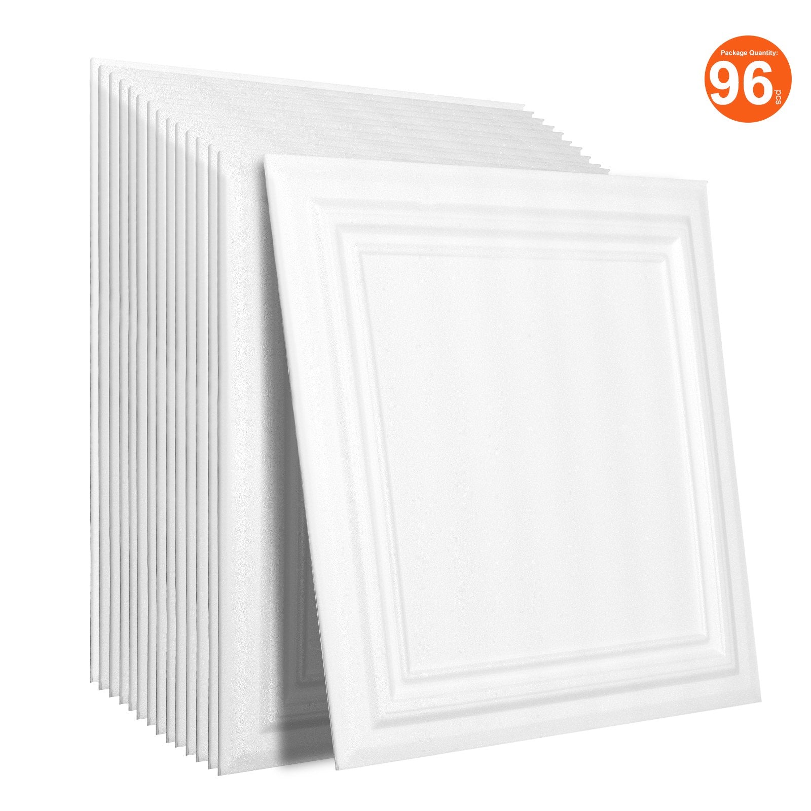 Ceiling Tiles 96-Pack 20 x 20 in Polystyrene Easy Installation Glue-up
