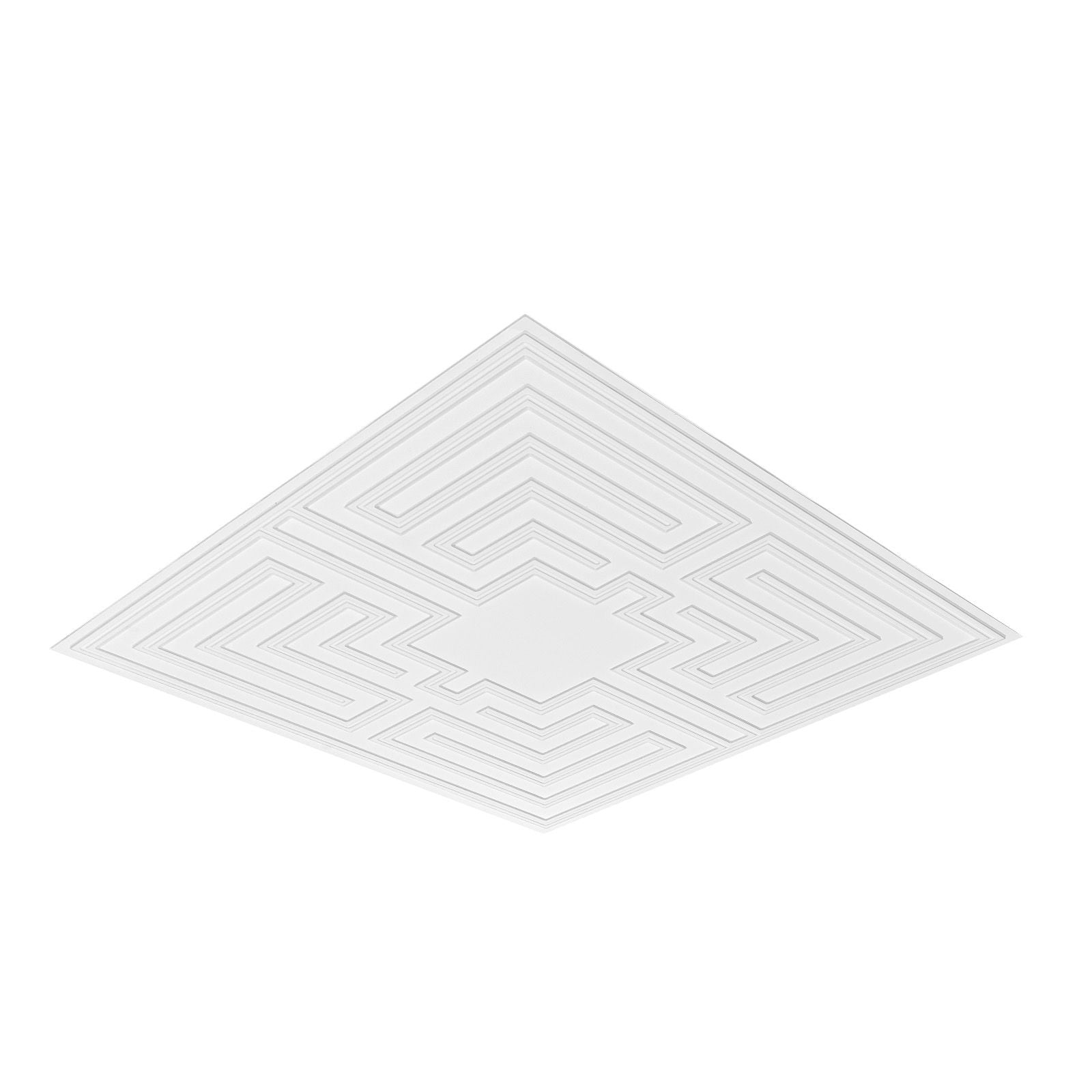 Ceiling Tiles 12-Pack 24 x 24 in PVC Easy Installation White Echo Pattern