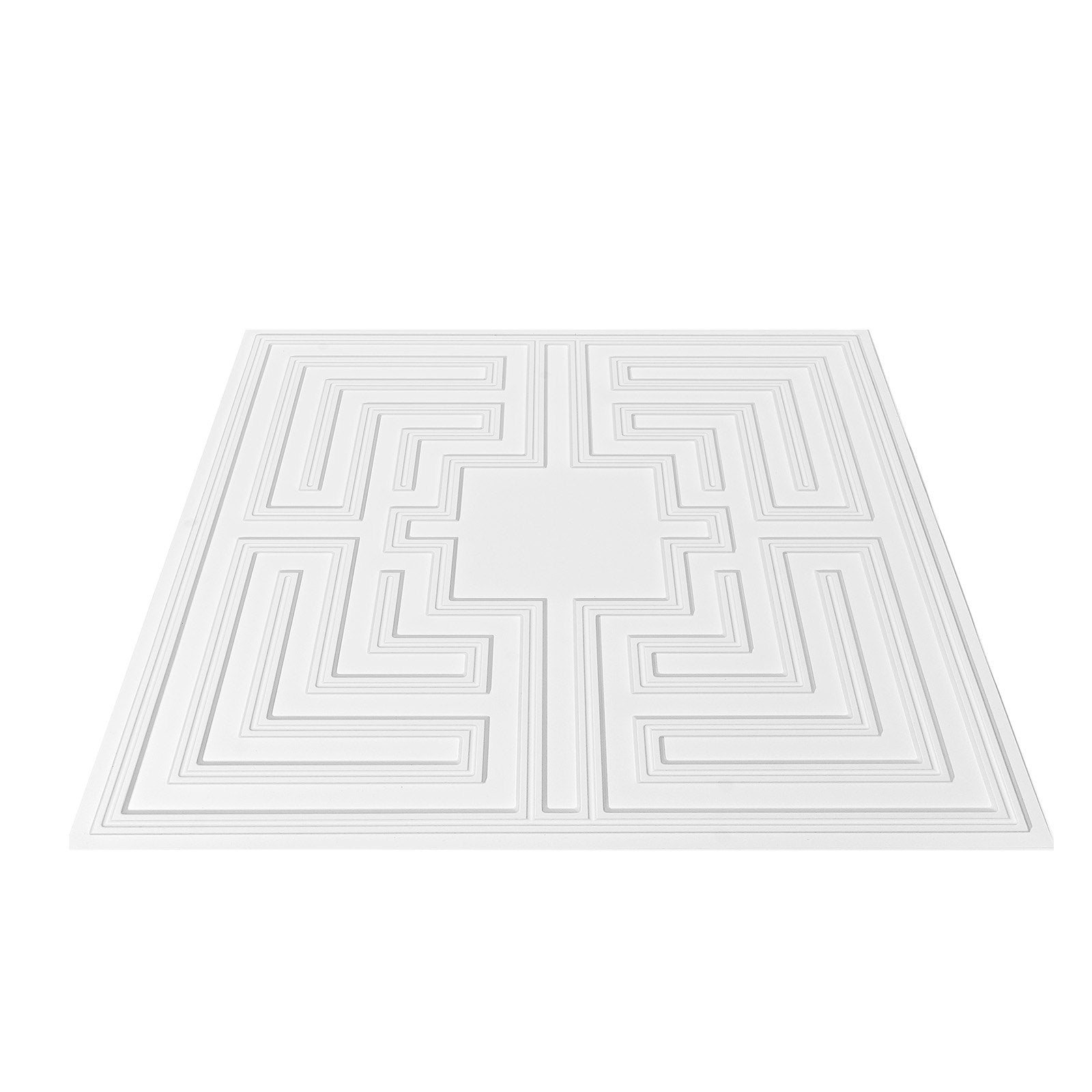Ceiling Tiles 12-Pack 24 x 24 in PVC Easy Installation White Echo Pattern