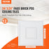 Ceiling Tiles 12-Pack 24 x 24 in PVC Easy Installation White Geometric