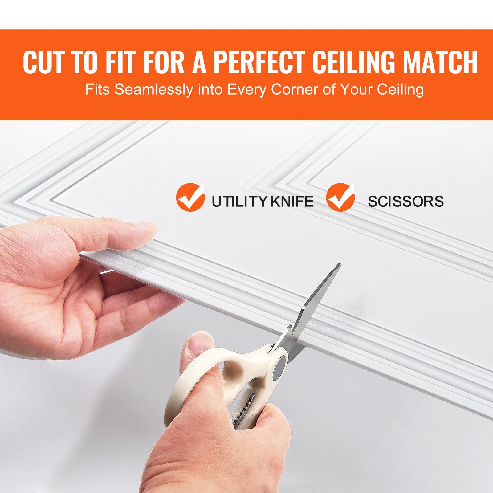 Ceiling Tiles 12-Pack 24 x 24 in PVC Easy Installation White Geometric