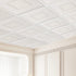 Ceiling Tiles 12-Pack 24 x 24 in PVC Easy Installation White Geometric