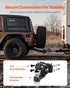 Pintle Hook, 9070 kg Towing Capacity, Trailer Hitches Receiver Hook Combination 50.4 mm Hitch Ball, Fits for 63.5 to 76.2 mm Lunette Ring with Mounting Kit, Wear-resistant, Black Powder Coat