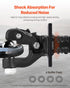 Pintle Hook, 9070 kg Towing Capacity, Trailer Hitches Receiver Hook Combination 50.4 mm Hitch Ball, Fits for 63.5 to 76.2 mm Lunette Ring with Mounting Kit, Wear-resistant, Black Powder Coat