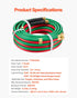 Oxygen Acetylene Hose, 1/4-Inch x 25FT Oxy Acetylene Hose with 9/16"-18 B Fitting, 300PSI T Grade Welding Cutting Torch Twin Hose, Compatible with Oxygen, Acetylene, Propane and Other Fuel Gases