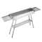 Foldable Charcoal Grill, 0.16 m² Portable Charcoal Barbecue Grill with Liftable Charcoal Tray & Side Tables, Brushed Stainless Steel BBQ Cooking Grills for Outdoor Camping Backyard Parties