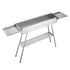 Foldable Charcoal Grill, 0.16 m² Portable Charcoal Barbecue Grill with Liftable Charcoal Tray & Side Tables, Brushed Stainless Steel BBQ Cooking Grills for Outdoor Camping Backyard Parties