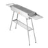 Foldable Charcoal Grill, 0.16 m² Portable Charcoal Barbecue Grill with Liftable Charcoal Tray & Side Tables, Brushed Stainless Steel BBQ Cooking Grills for Outdoor Camping Backyard Parties