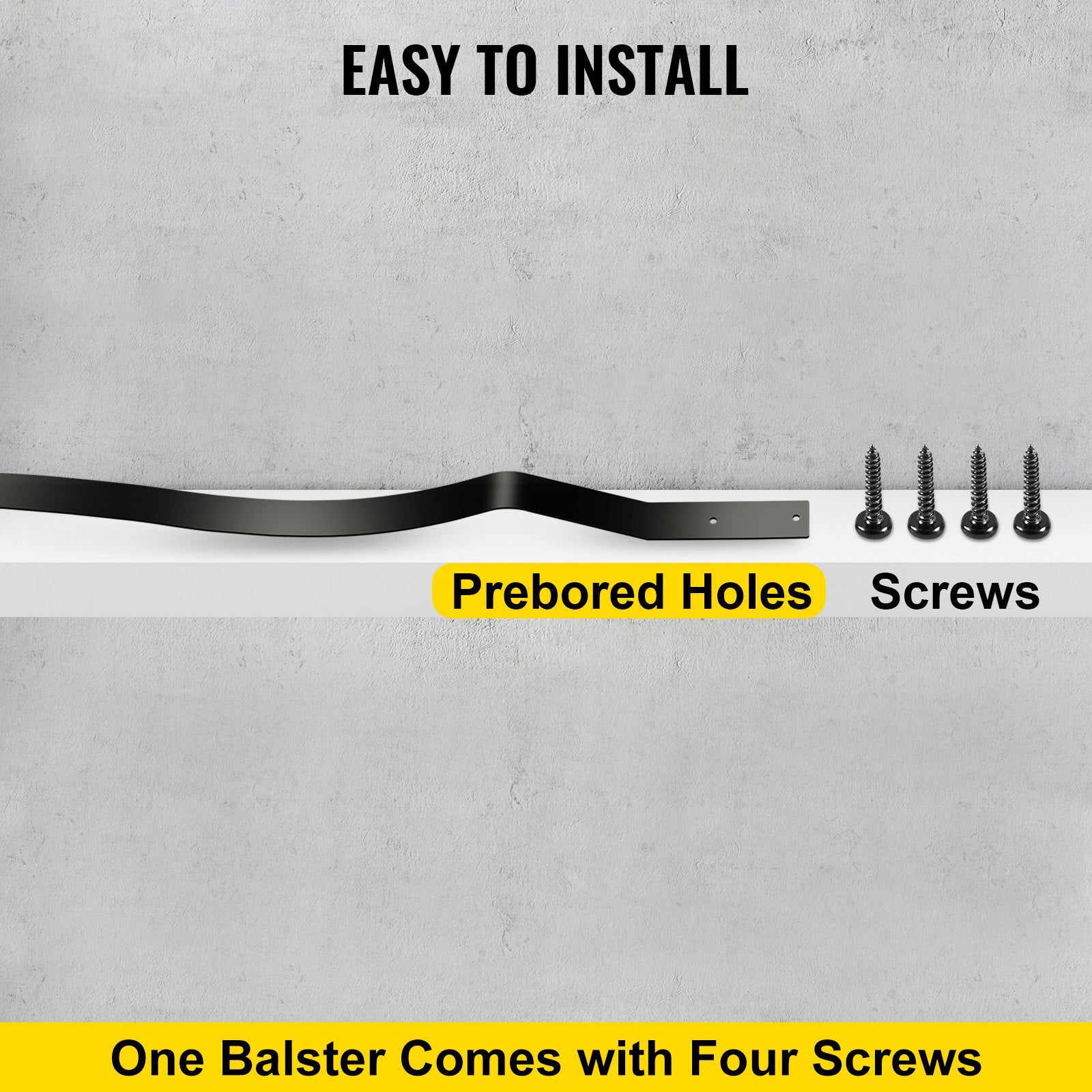 Deck Balusters, 51 Pack Metal Deck Spindles, 32.25\